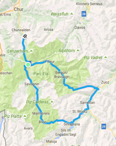 110 km ruten til Alpen Challenge.